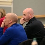 Woburn Police Detectives Gregory Post and Mark Shaughnessy. (John Guilfol Public Relations Courtesy Photo)